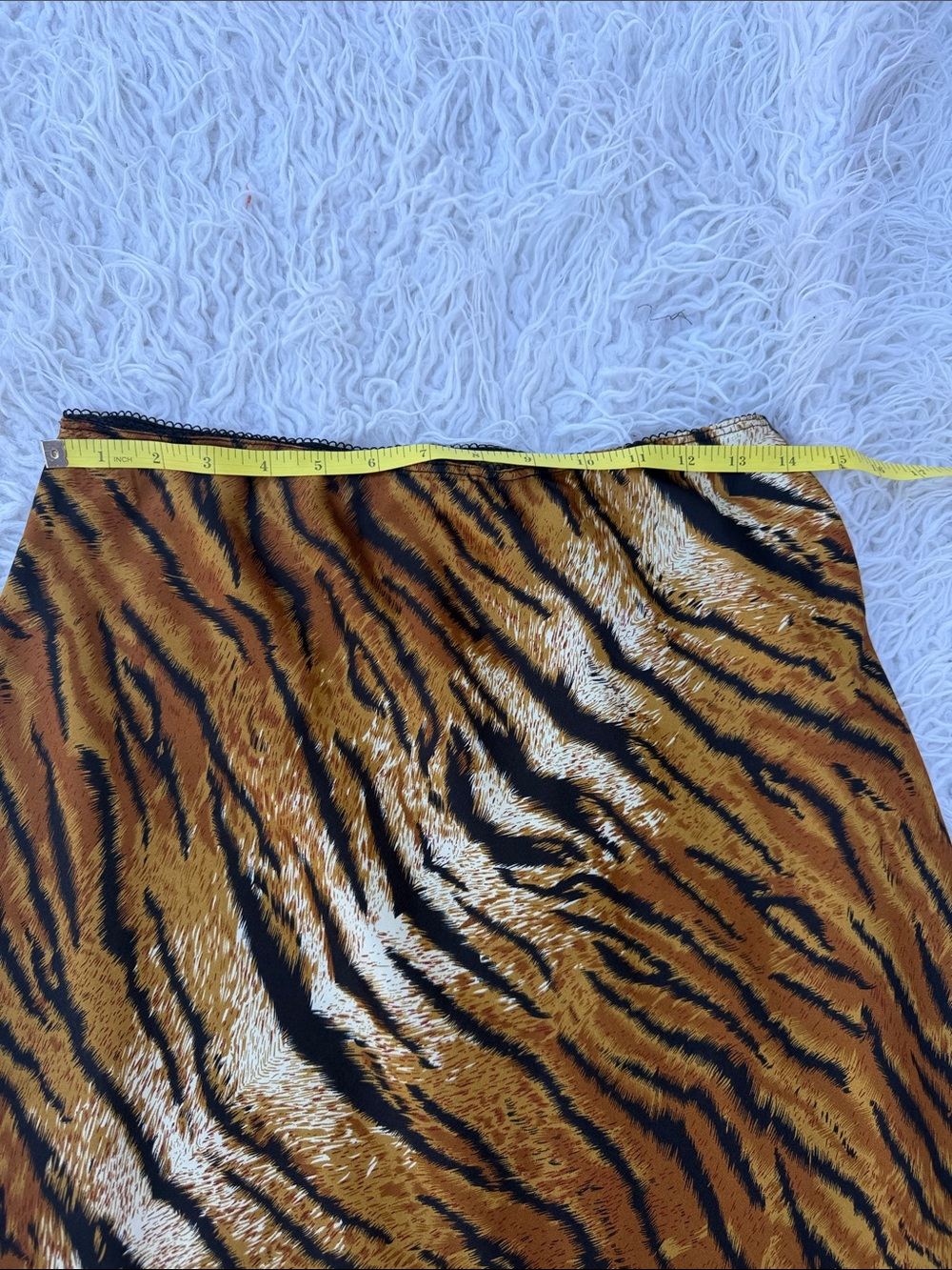 Topshop Tiger-Print Midi Skirt - Brown and Orange Animal Stripe - Picture 4 of 9